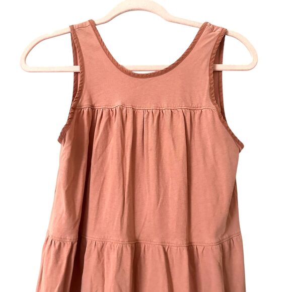 EVERLANE The Weekend Tiered Tank Midi Dress Pink‎ XS - Picture 3 of 6